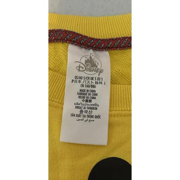 Walt Disney World Mickey Mouse Sweatshirt Womens Size Small Yellow - Picture 5 of 9